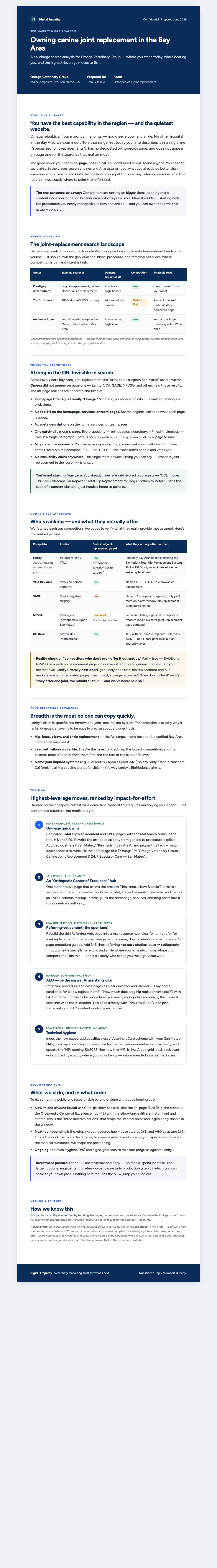 SEO market analysis report